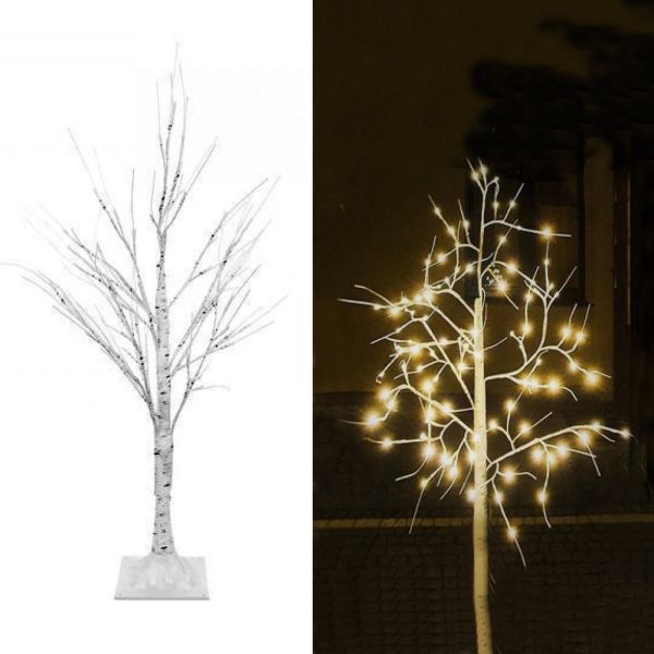 LED Deko-Baum Birke mit 96 LEDs - Höhe 180cm