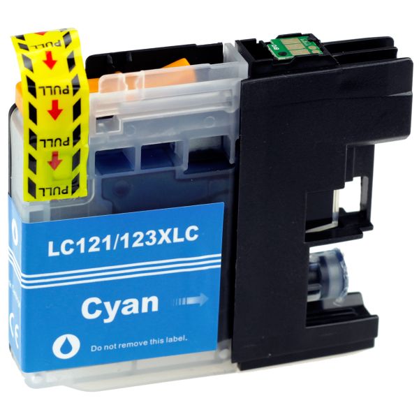 Druckerpatrone cyan mit Chip für Brother, Typ BK125C-Chip