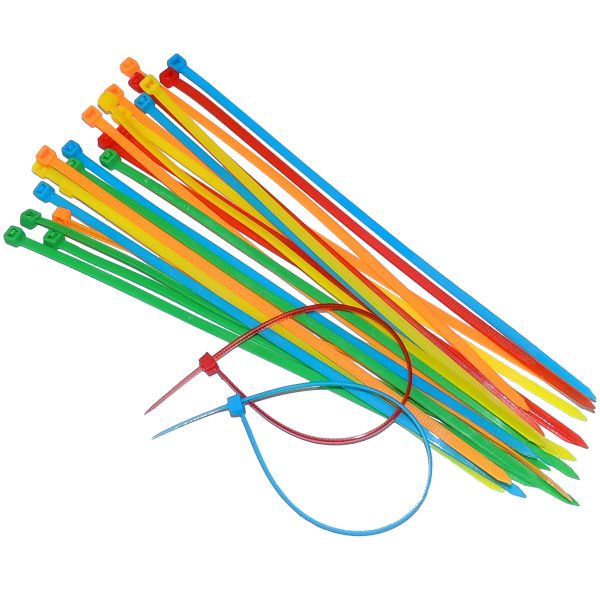 Kabelbinder, 200mm x 3,6mm, verschiedene Farben, 25 Stk