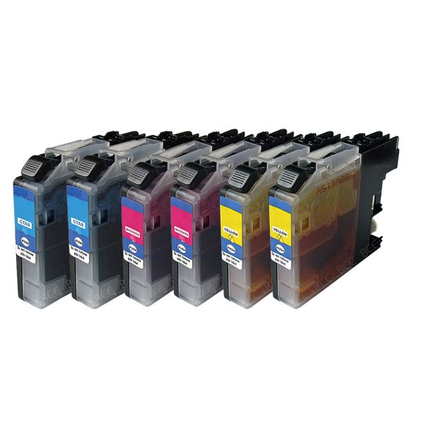 6er Farb-Set Druckerpatronen alternativ zu Brother LC-125