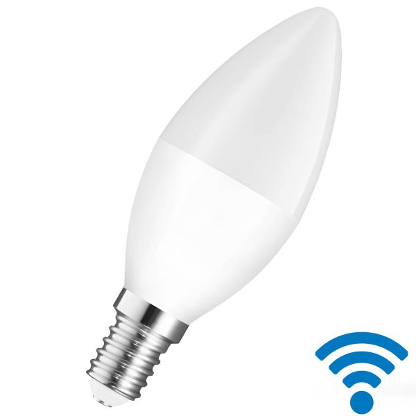 LED Kerze E14, 5W, smart, Wi-Fi, dimmbar