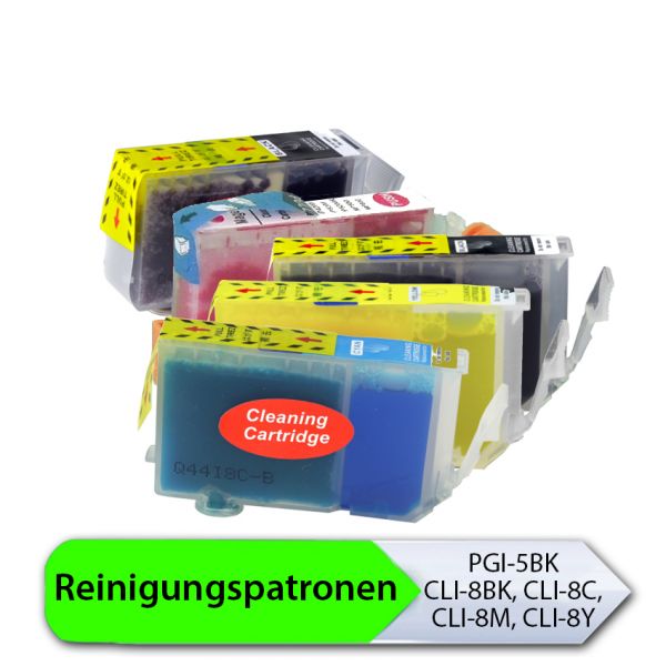 * Reinigungspatronen-Set: 5 Patronen kompatibel zu PGI-5, CLI-8