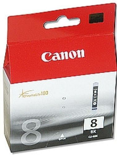 Original Canon Schwarze Tintenpatrone Nr. 8, CLI-8BK