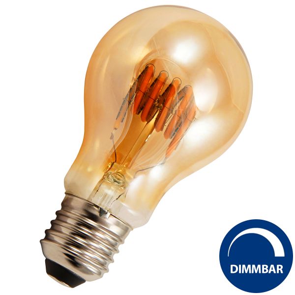 LED Birne E27 6W Filament, warmweiß gold dimmbar